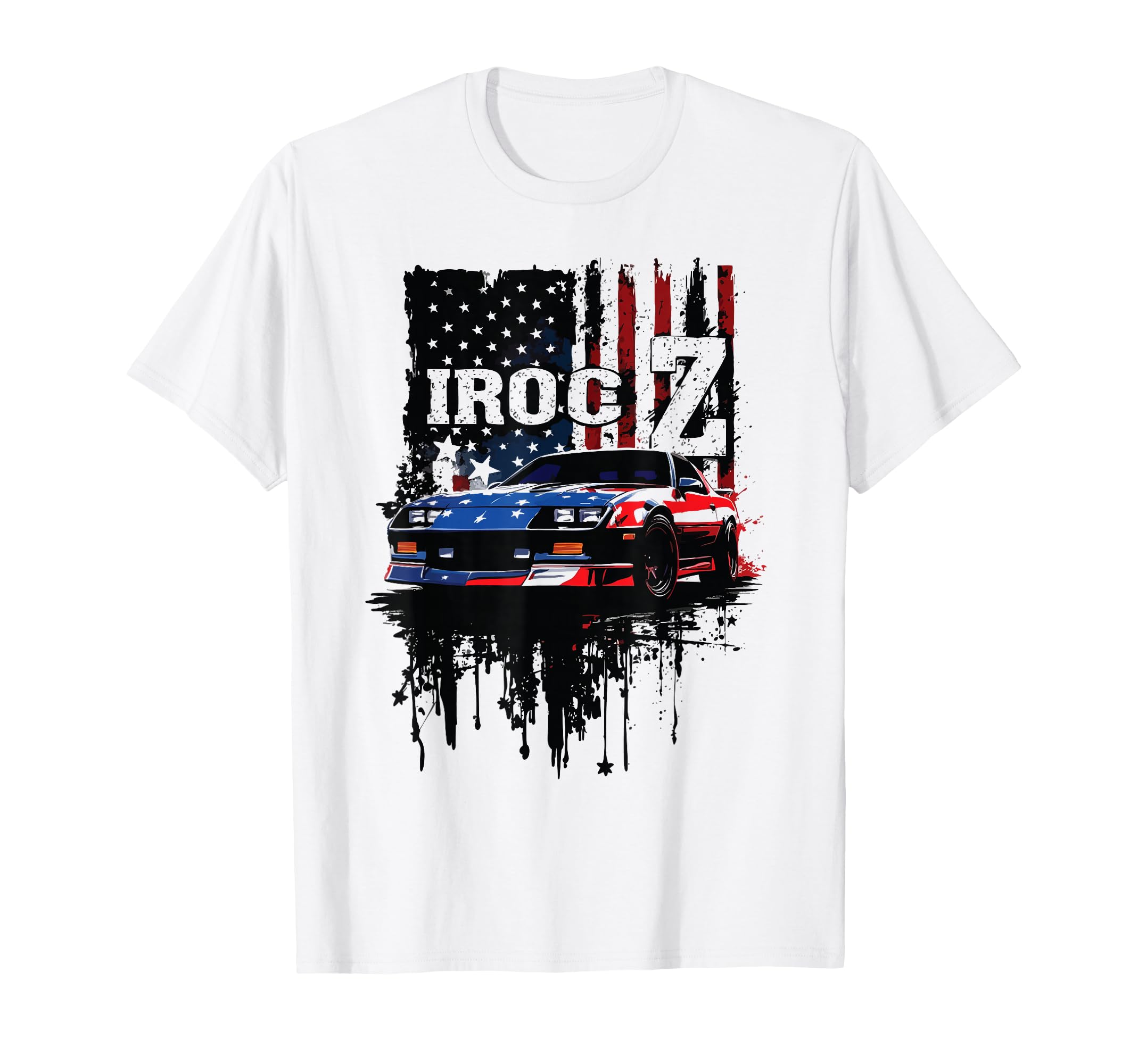 Red White And Blue Patriotic Iroc Z T-Shirt - Trendy Graphic for Adults - T-Shirt, Sweatshirt, Hoodie