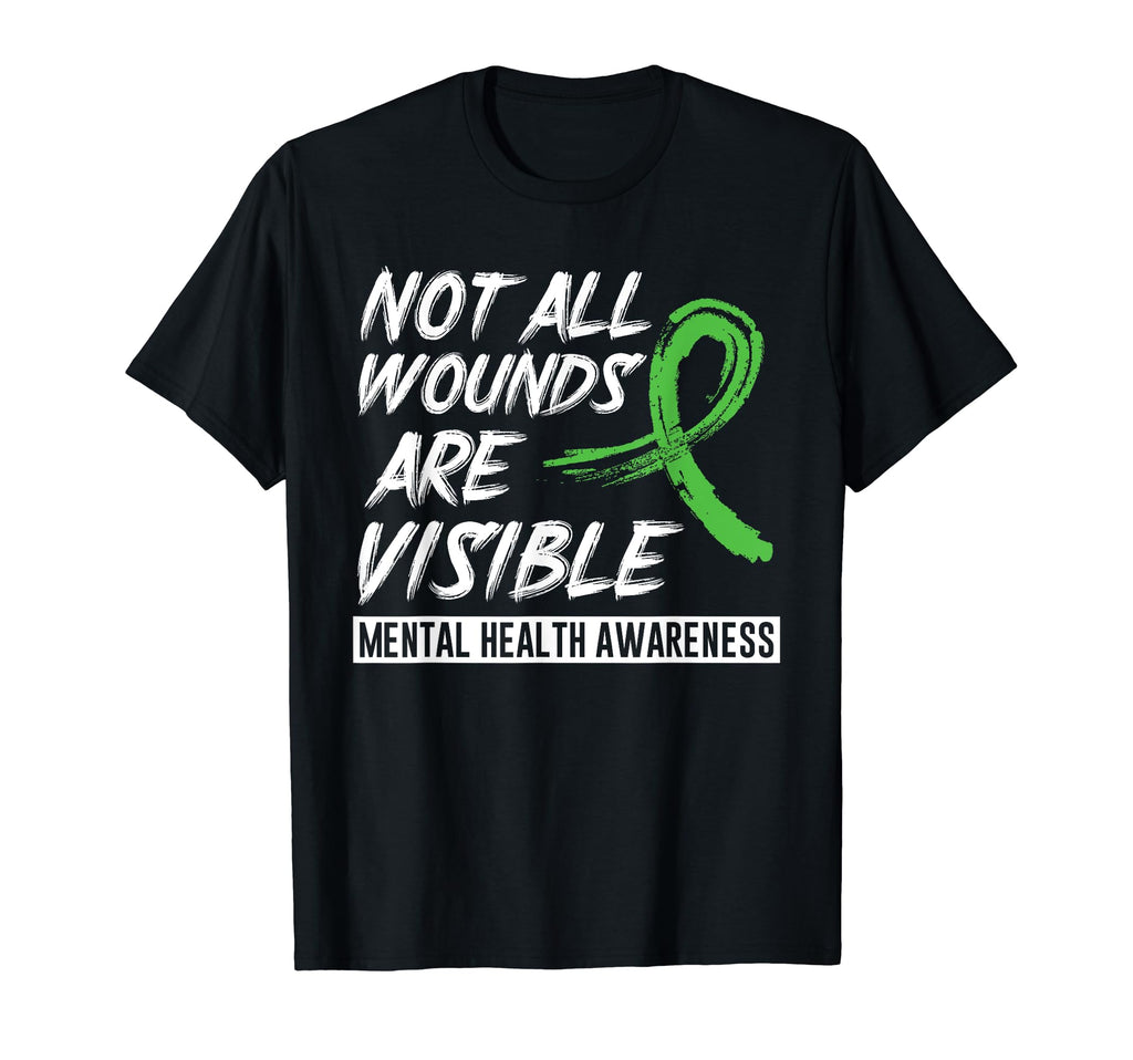 Not All Wounds Are Visible Mental T-Shirt - Aesthetic Graphic for Adults - T-Shirt, Sweatshirt, Hoodie