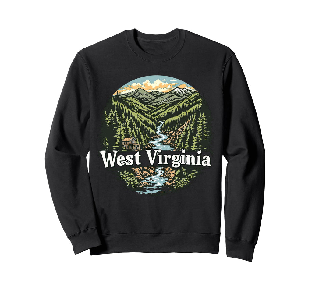 West Virginia Wv Sunrise Mountains Sweatshirt - Trendy Graphic Men Women - T-Shirt, Sweatshirt, Hoodie