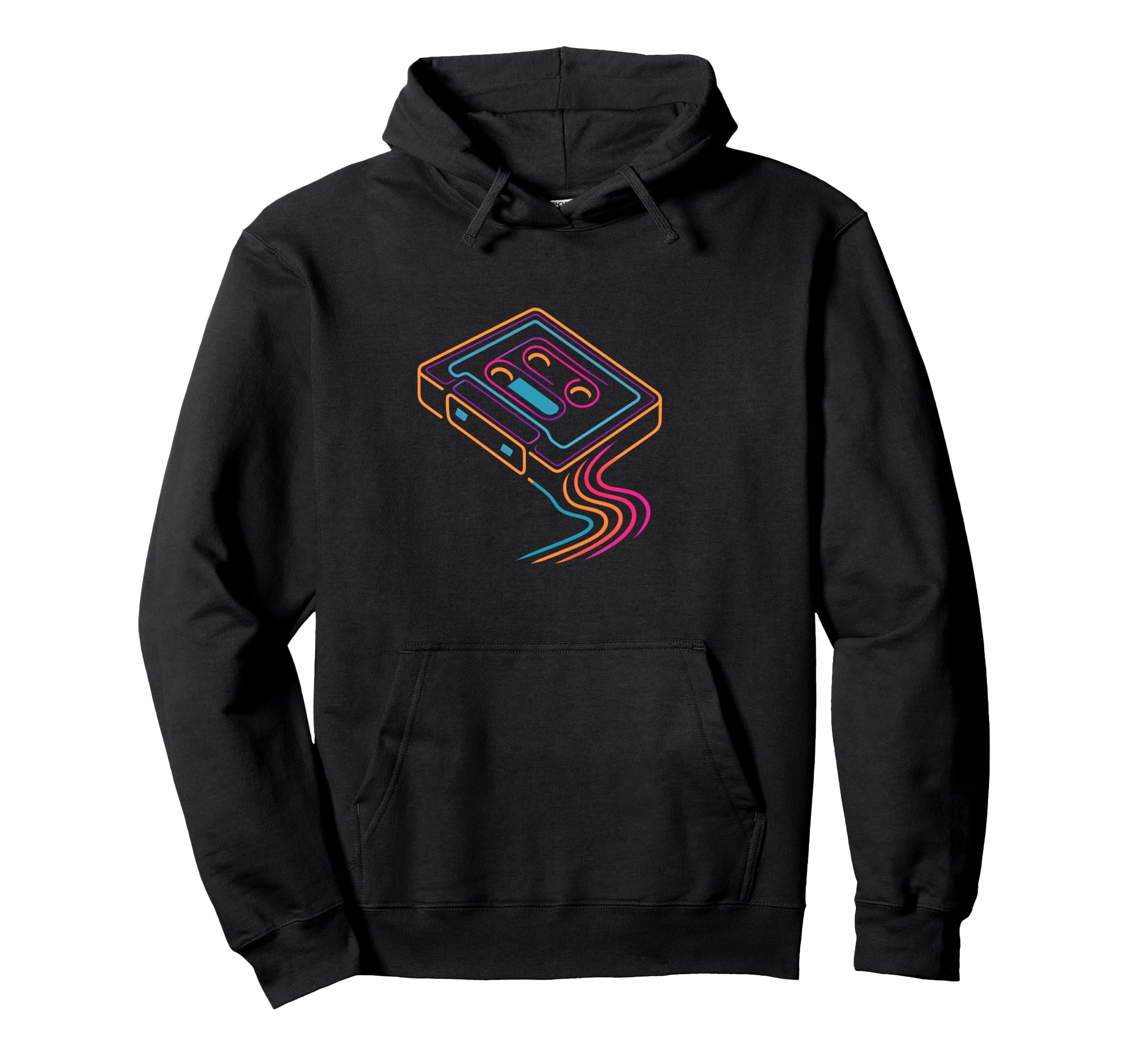 Cassette Tape Synthwave Vaporwave 80S Music Hoodie - Graphic Print Unisex - T-Shirt, Sweatshirt, Hoodie
