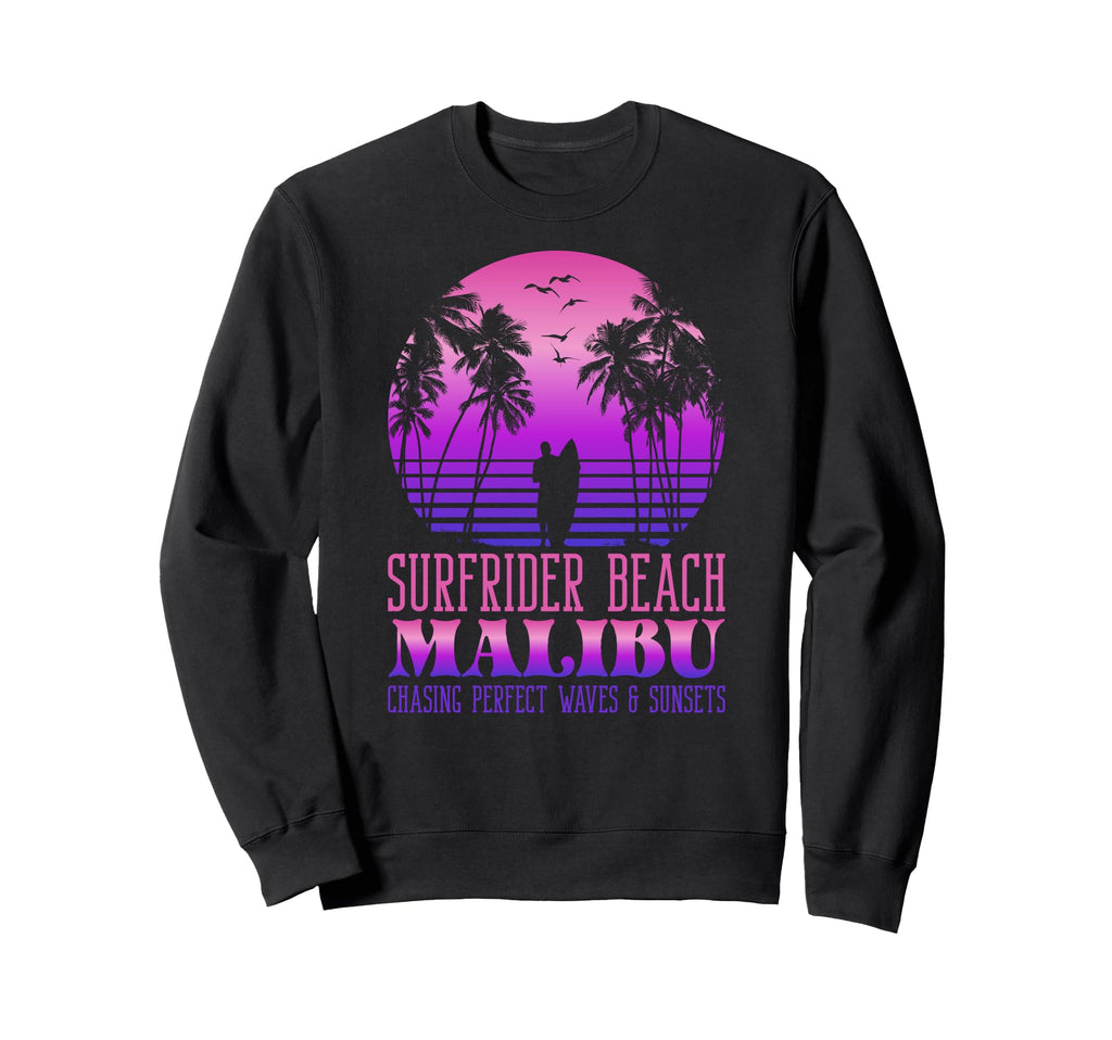 Waves Sunsets Surfrider Beach Sweatshirt - Minimalist Print Men Women - T-Shirt, Sweatshirt, Hoodie