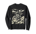 Skeleton Motorcycle Skeleton Rider Sweatshirt - Unique Graphic for Adults - T-Shirt, Sweatshirt, Hoodie