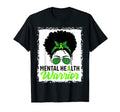 Messy Bun Hair Mental Health Warrior Mental T-Shirt - Graphic Print Unisex - T-Shirt, Sweatshirt, Hoodie