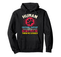 Service Dog Human Emotional Support Hoodie - Aesthetic Graphic Men Women - T-Shirt, Sweatshirt, Hoodie
