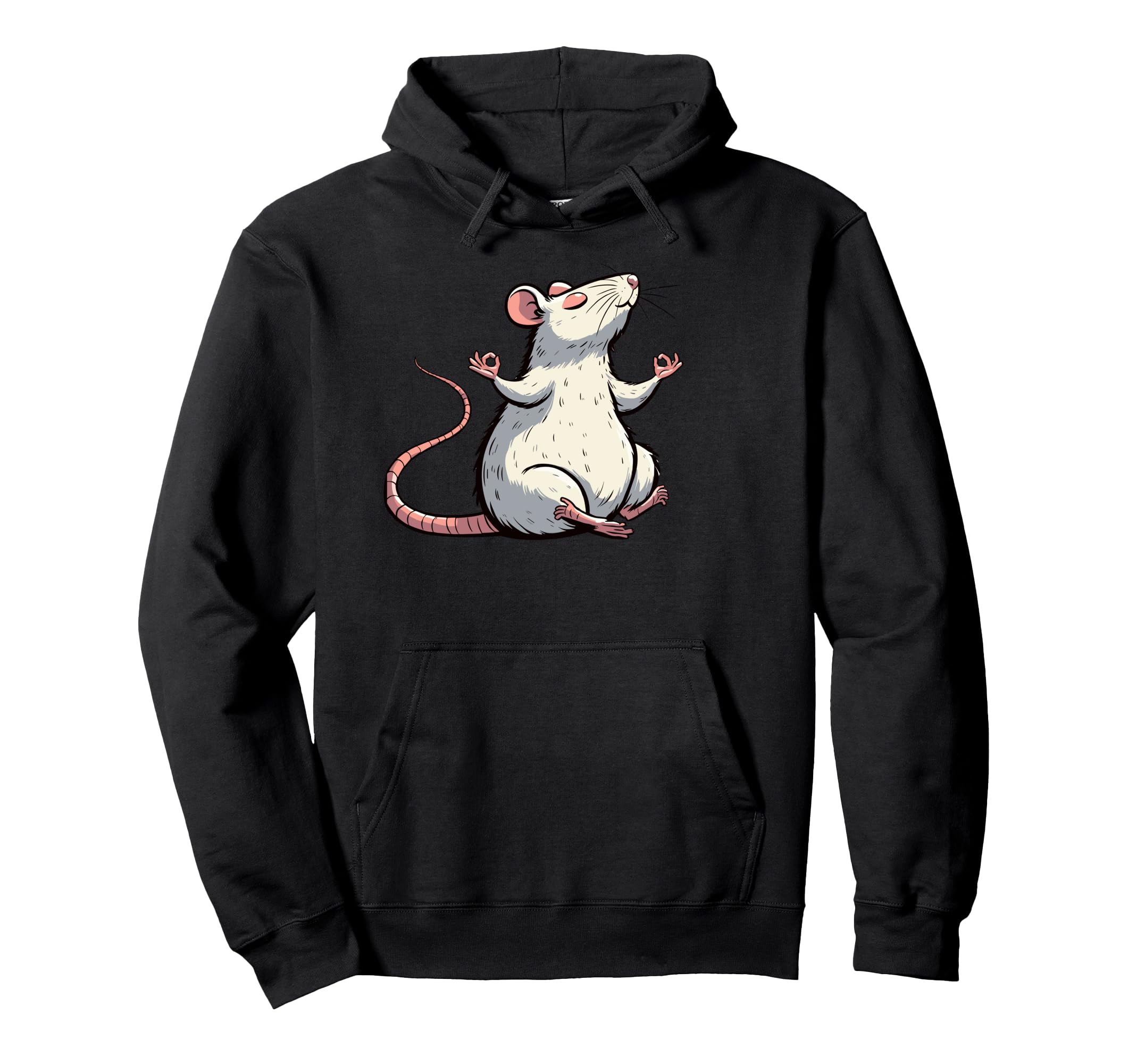Meditation Rat Mouse Yoga Pose Hoodie - Custom Art Print Men Women - T-Shirt, Sweatshirt, Hoodie