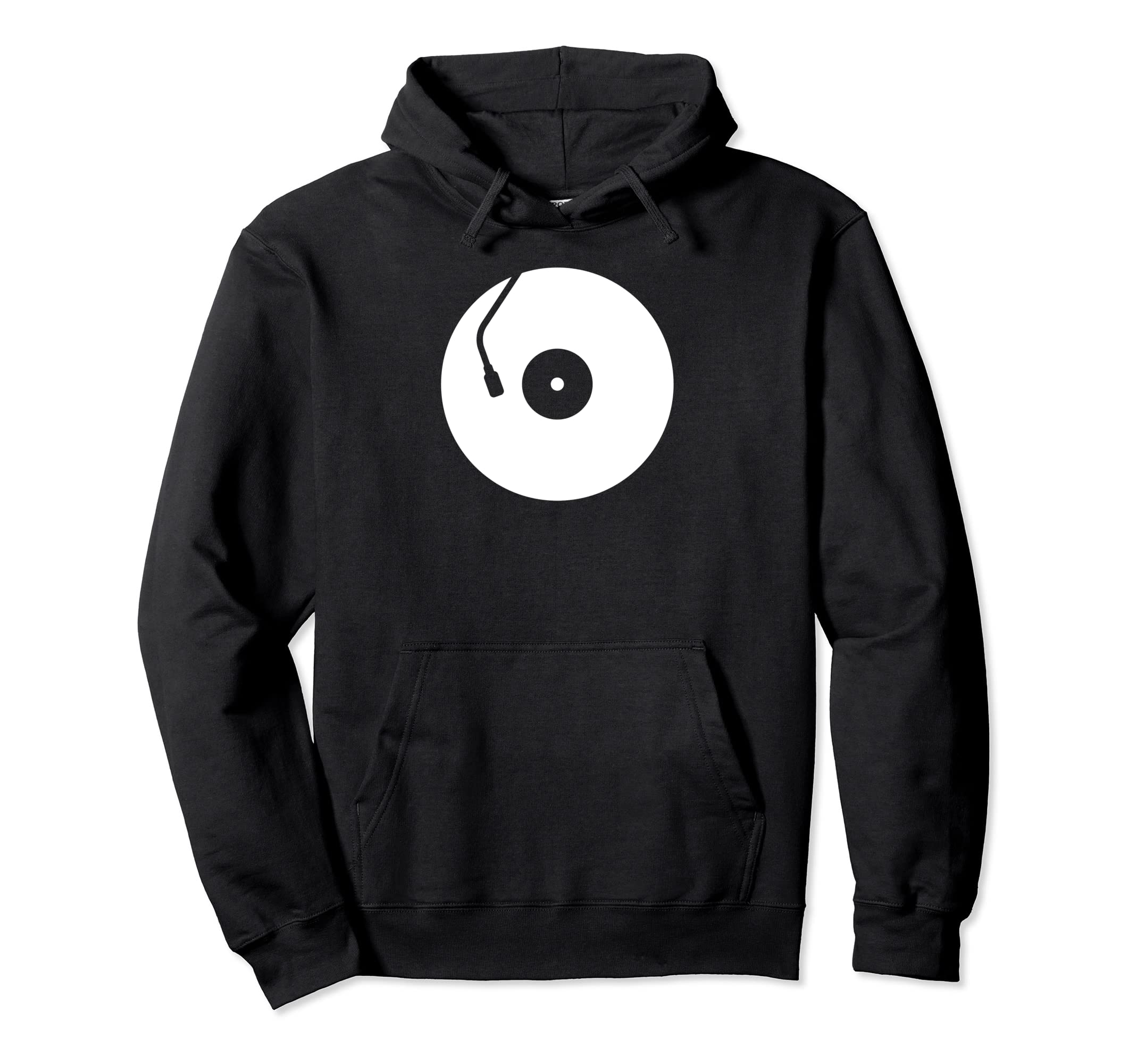 Vinyl Lp Music Record Player Hoodie - Minimalist Print for Adults - T-Shirt, Sweatshirt, Hoodie