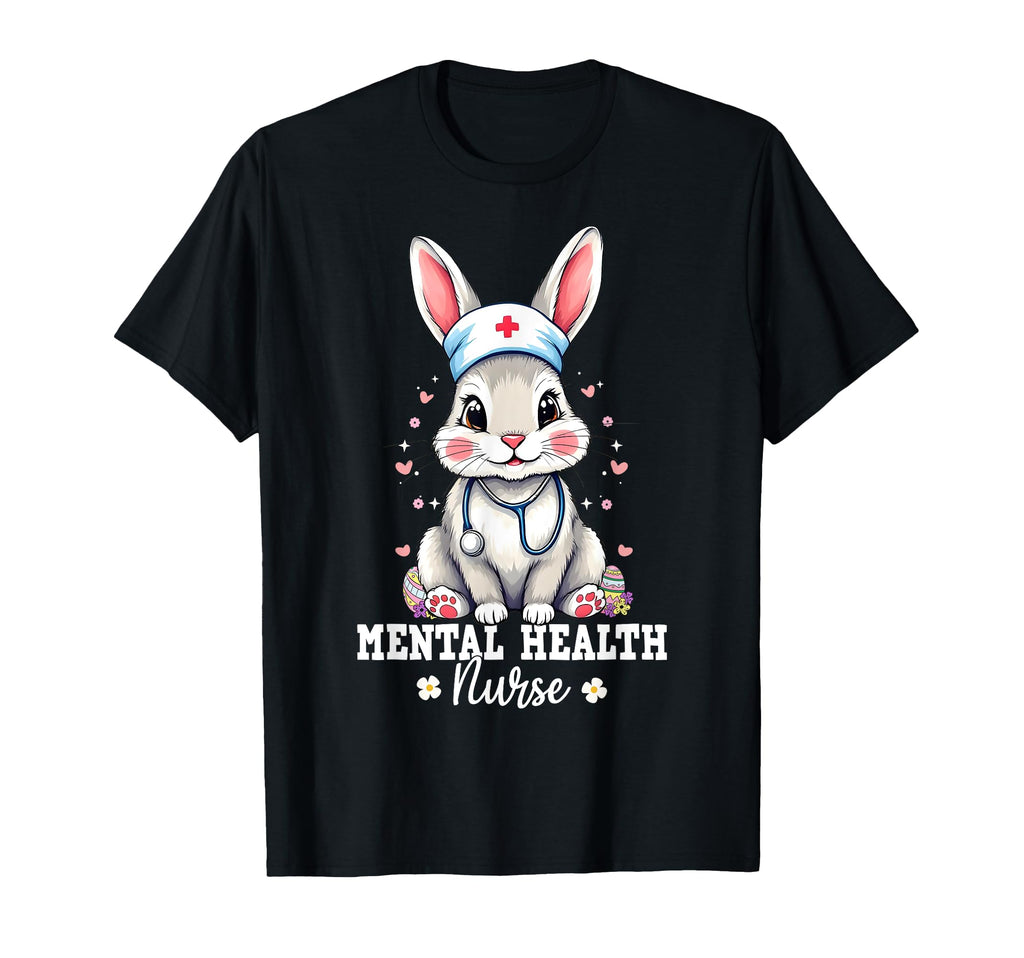 Mental Health Nurse Bunny T-Shirt - Aesthetic Graphic for Adults - T-Shirt, Sweatshirt, Hoodie