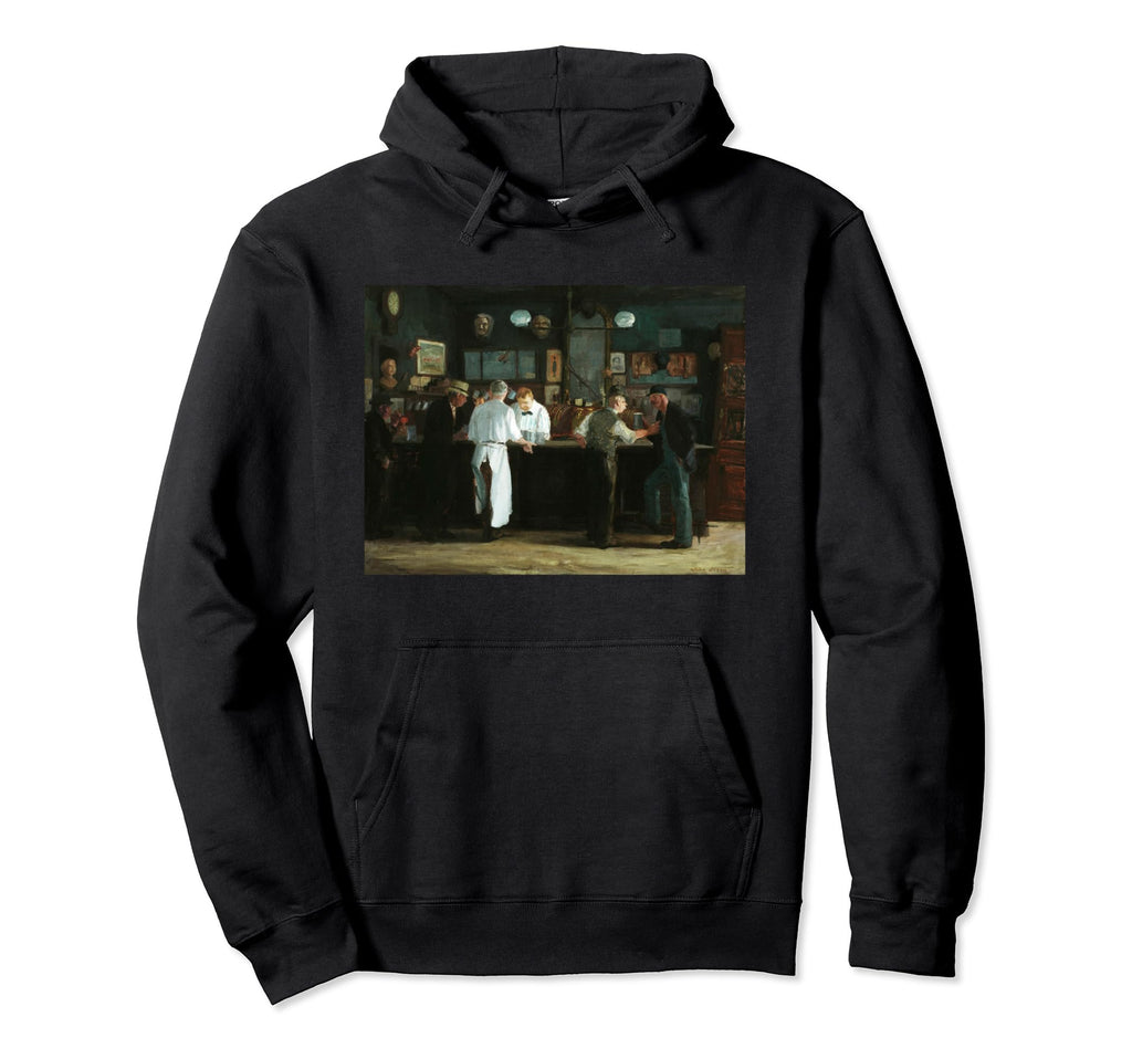 John Sloans Mcsorleys Bar Hoodie - Custom Art Print Unisex - T-Shirt, Sweatshirt, Hoodie