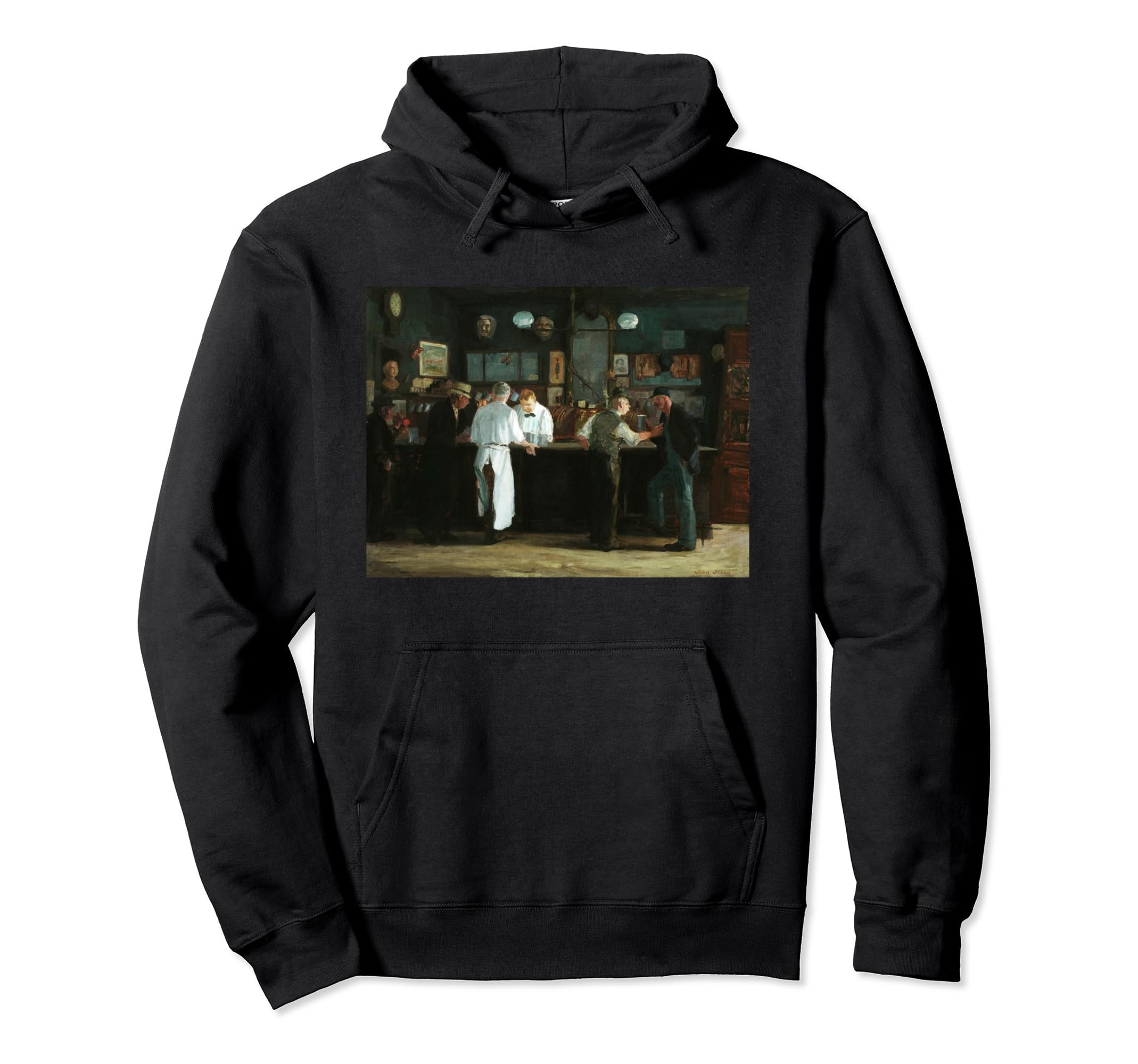 John Sloans Mcsorleys Bar Hoodie - Custom Art Print Unisex - T-Shirt, Sweatshirt, Hoodie