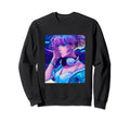 Pastel Aesthetic Anime Synthwave Sad Sweatshirt - Streetwear Style Unisex - T-Shirt, Sweatshirt, Hoodie