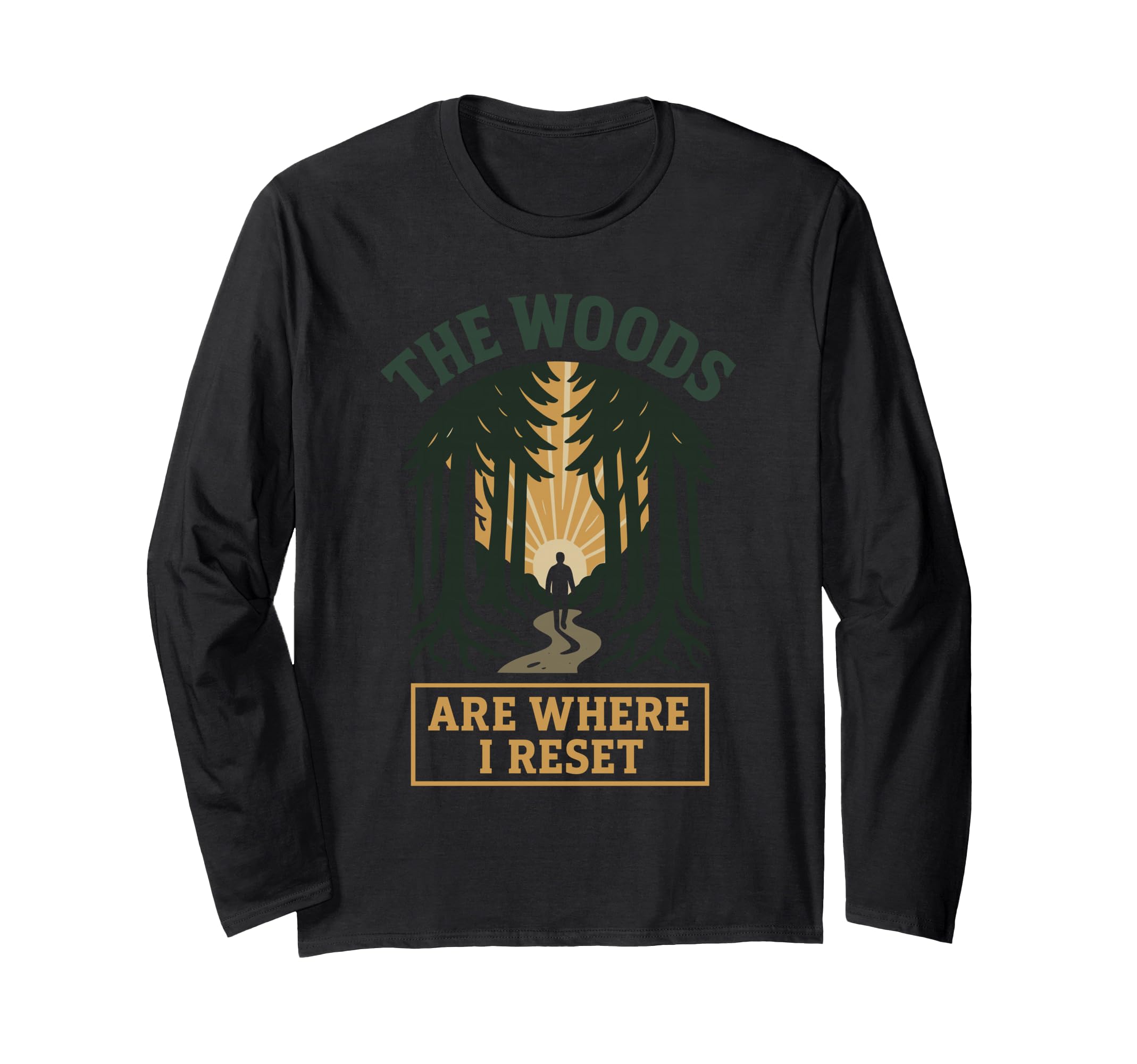Forest Walk Overthinker Mental Reset T-Shirt - Streetwear Style for Adults - T-Shirt, Sweatshirt, Hoodie