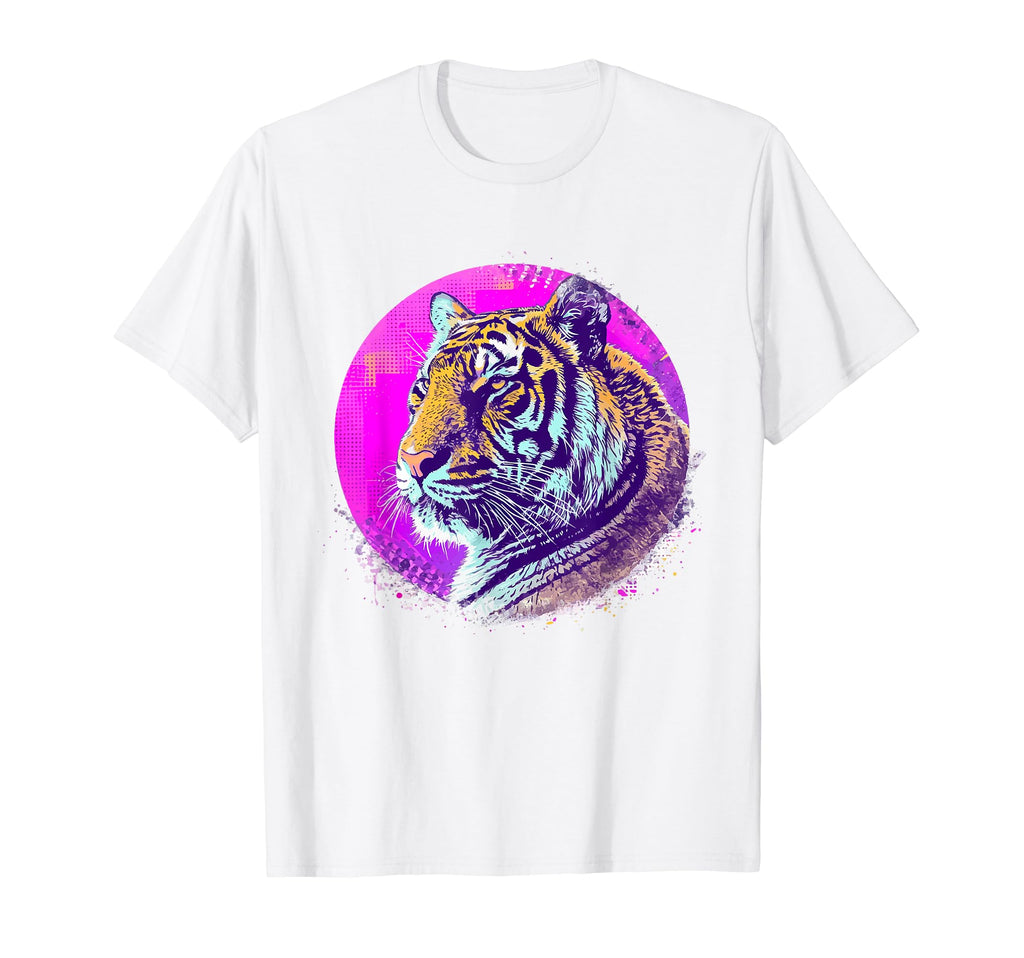 Tiger 80S Synthwave Africa Tiger T-Shirt - Graphic Print for Adults - T-Shirt, Sweatshirt, Hoodie