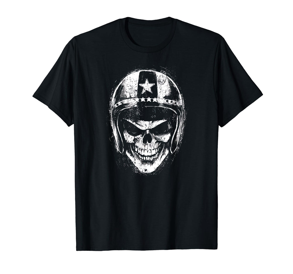 Rider Skull Motorcycle Helmet Glory T-Shirt - Fun Novelty Design for Adults - T-Shirt, Sweatshirt, Hoodie
