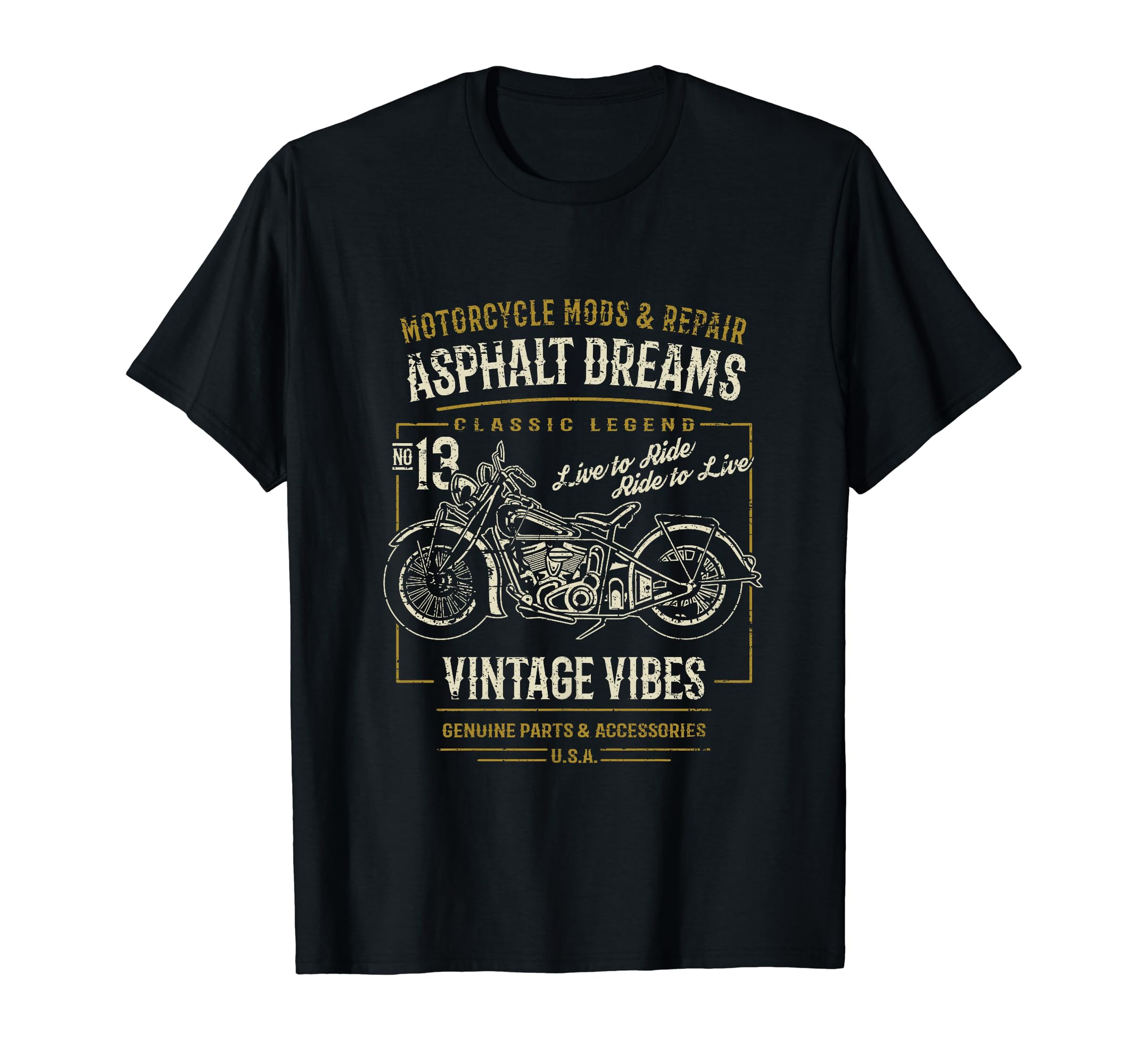 Motorcycle Distressed T-Shirt - Aesthetic Graphic Unisex - T-Shirt, Sweatshirt, Hoodie