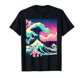 Vaporwave Great Wave Kanagawa Cherry T-Shirt - Streetwear Style Unisex - T-Shirt, Sweatshirt, Hoodie