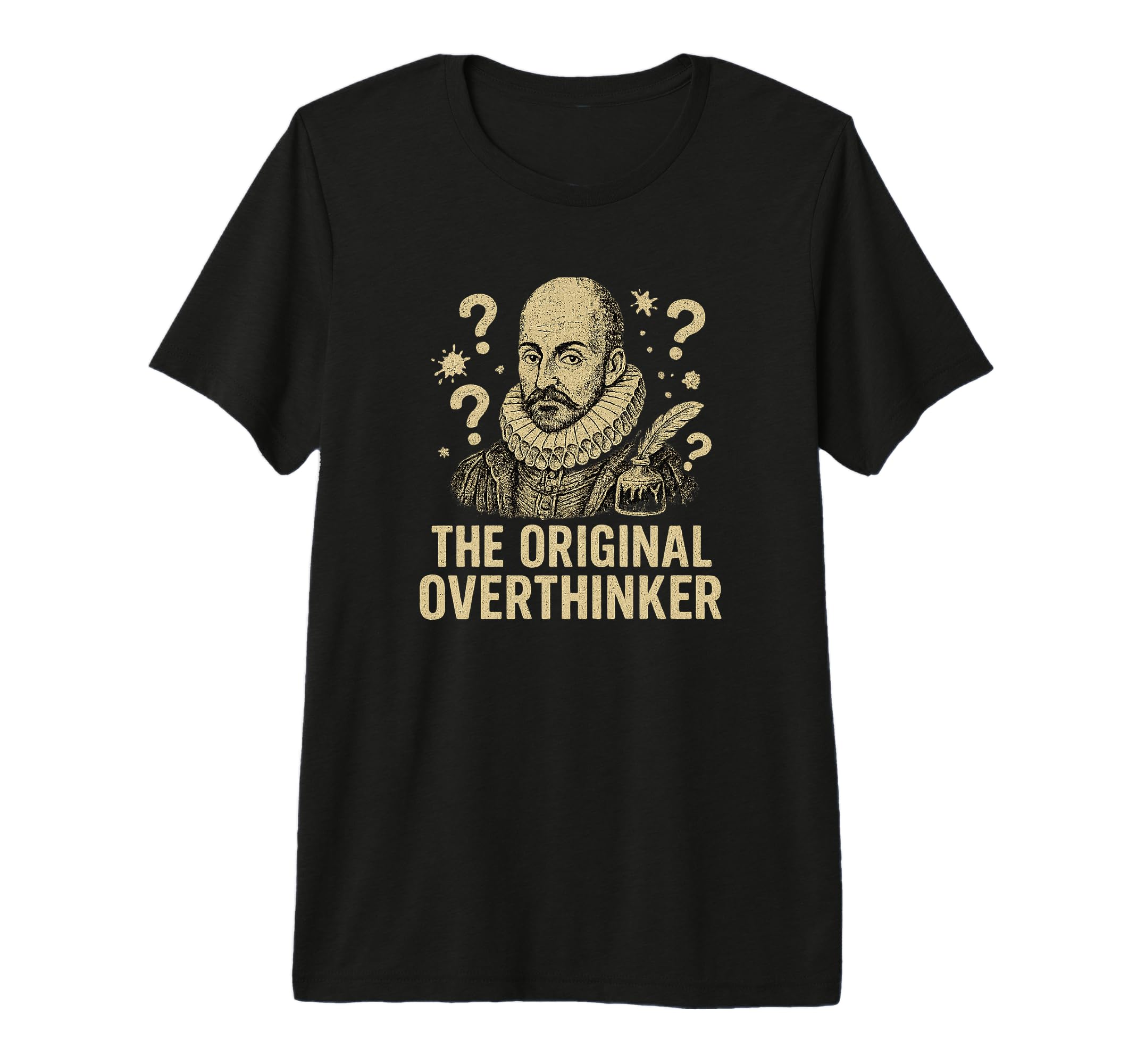 Original Overthinker Philosopher Tri T-Shirt - Minimalist Print for Adults - T-Shirt, Sweatshirt, Hoodie