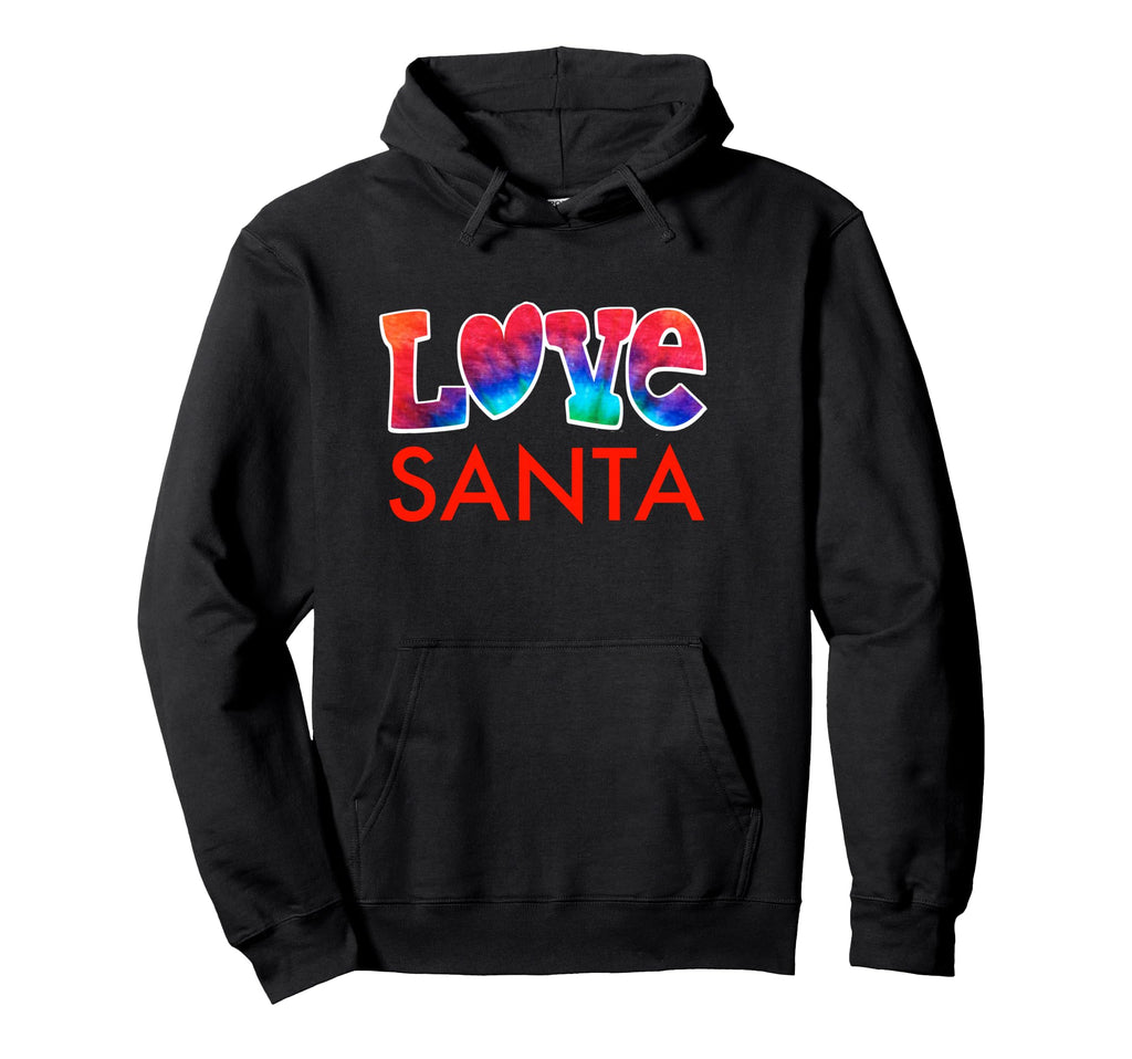 Love Santa Festive Holiday Hoodie - Fun Novelty Design for Adults - T-Shirt, Sweatshirt, Hoodie