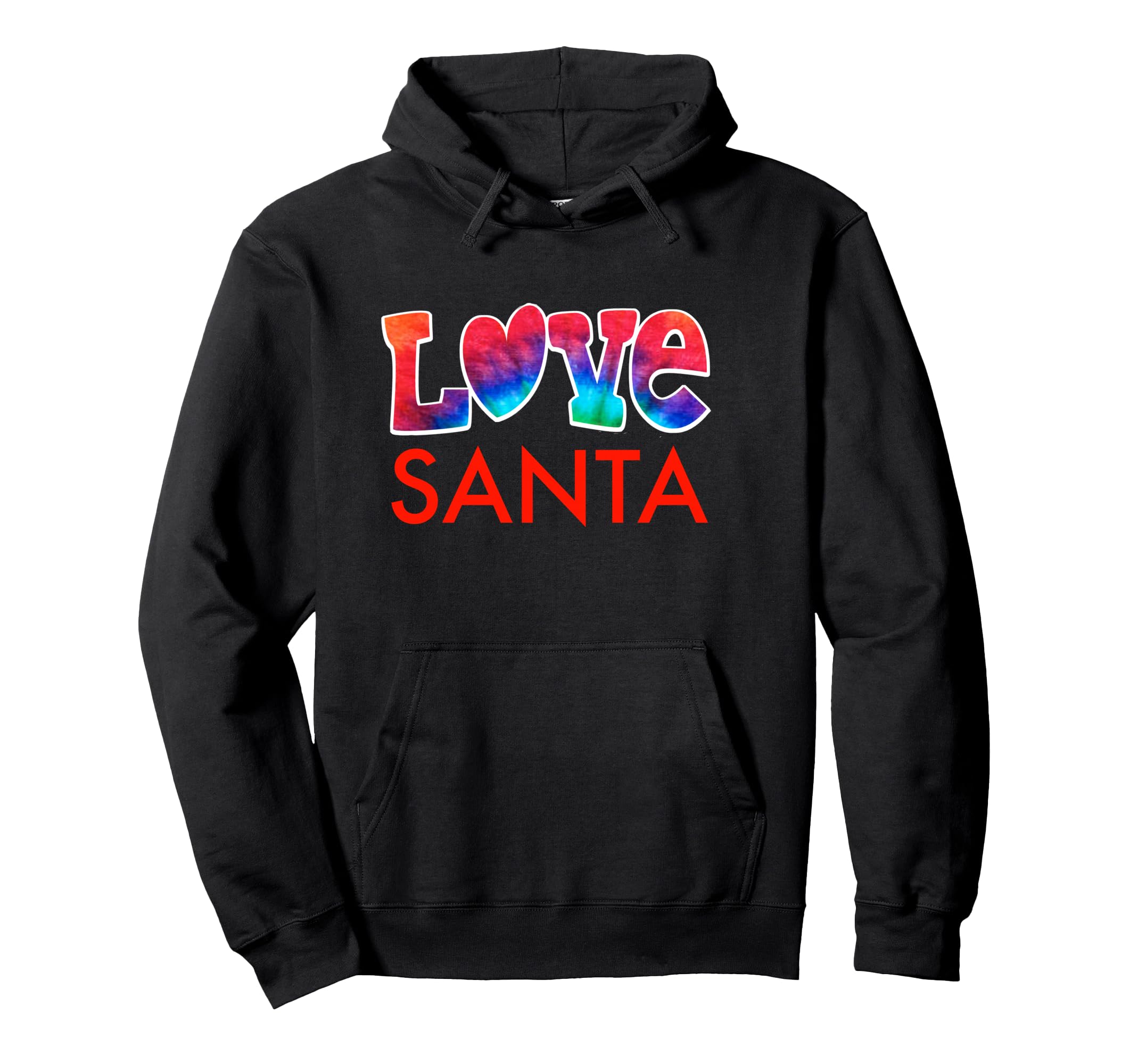 Love Santa Festive Holiday Hoodie - Fun Novelty Design for Adults - T-Shirt, Sweatshirt, Hoodie