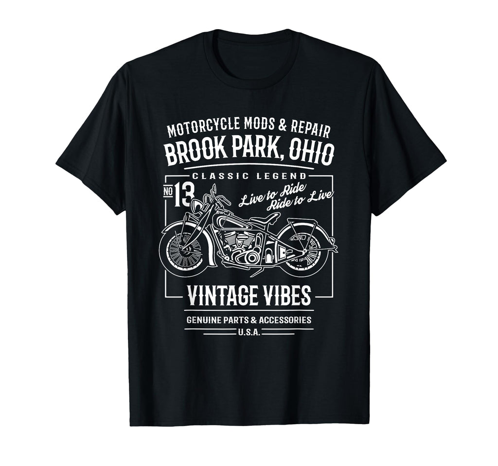 Brook Park Oh Usa Motorcycle T-Shirt - Custom Art Print Unisex - T-Shirt, Sweatshirt, Hoodie