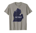 Detroit Matchbook Texture Mitten Map T-Shirt - Custom Art Print for Adults - T-Shirt, Sweatshirt, Hoodie