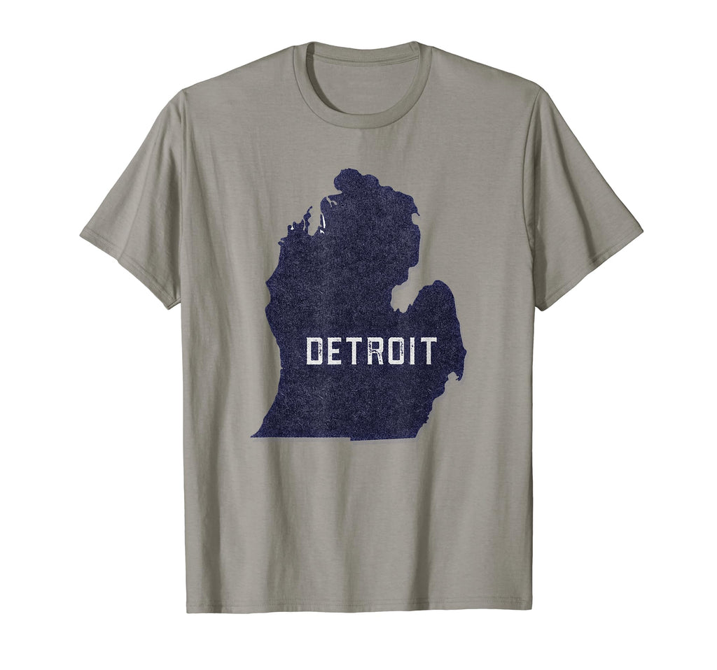 Detroit Matchbook Texture Mitten Map T-Shirt - Custom Art Print for Adults - T-Shirt, Sweatshirt, Hoodie