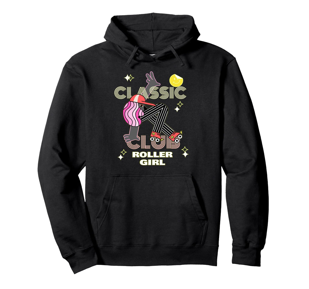 Funny Roller Skates 80S Aesthetic Hoodie - Minimalist Print Unisex - T-Shirt, Sweatshirt, Hoodie