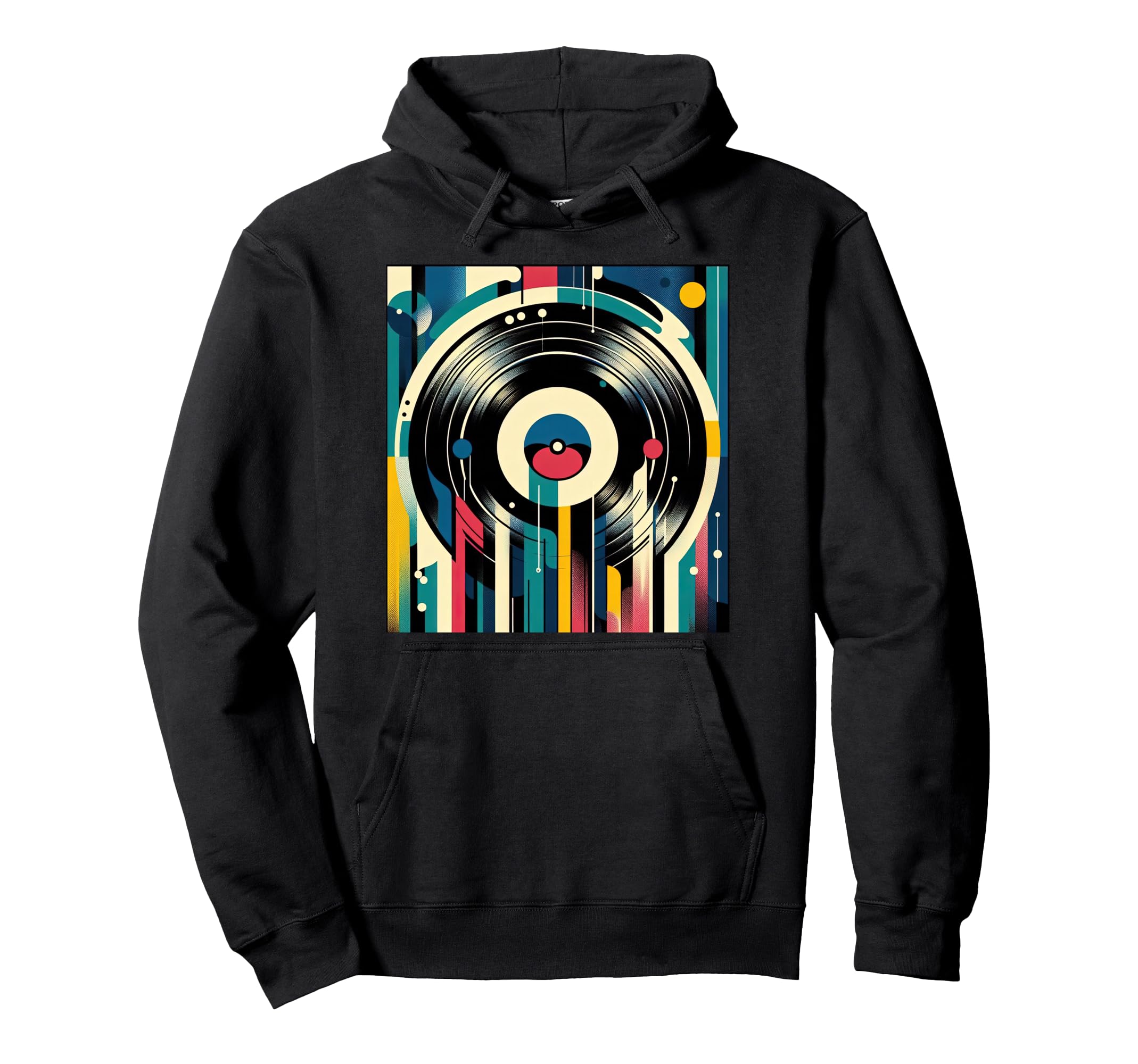 Artistic Rendition Iconic Vinyl Cover Hoodie - Unique Graphic Unisex - T-Shirt, Sweatshirt, Hoodie