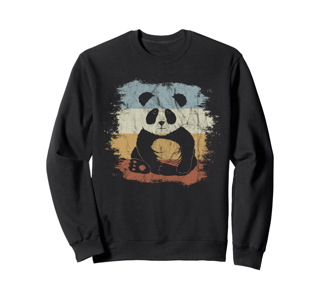 Funky 80S Panda Bear Silhouette Sweatshirt - Fun Novelty Design Unisex - T-Shirt, Sweatshirt, Hoodie
