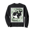 Orca Postage Stamp Animal Sweatshirt - Aesthetic Graphic Men Women - T-Shirt, Sweatshirt, Hoodie