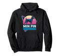 Miniature Pinscher Synthwave Aesthetic Dog Hoodie - Graphic Print Men Women - T-Shirt, Sweatshirt, Hoodie