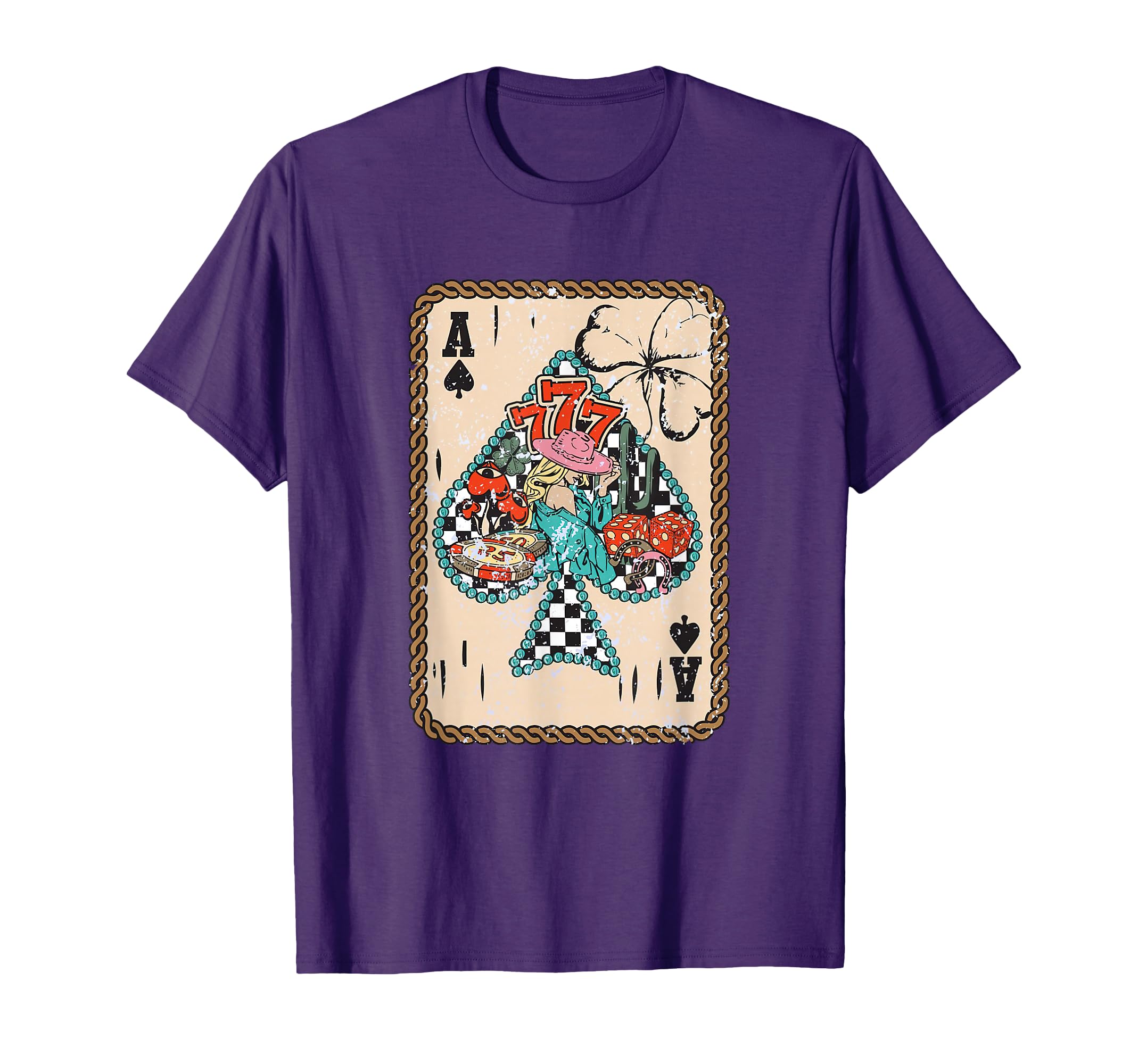 Feeling Lucky Turquoise Frame Trendy T-Shirt - Custom Art Print for Adults - T-Shirt, Sweatshirt, Hoodie