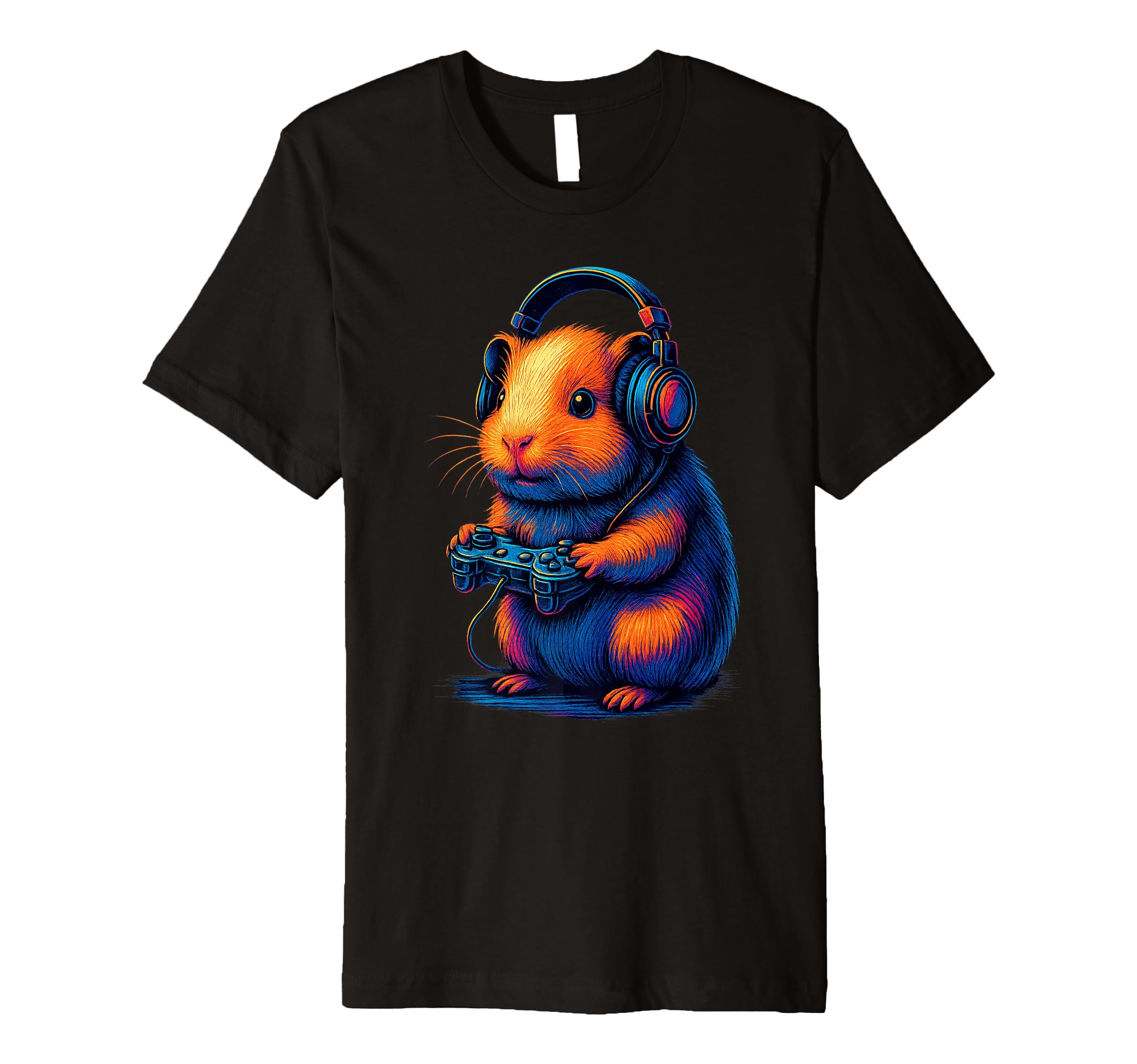 Guinea Pig Gamer Gaming Pet Lover T-Shirt - Custom Art Print Unisex - T-Shirt, Sweatshirt, Hoodie