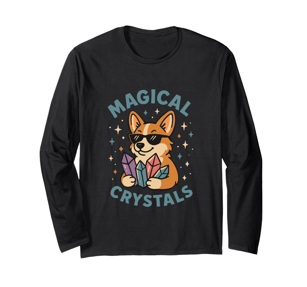 Corgi Magical Crystals Energy T-Shirt - Minimalist Print for Adults - T-Shirt, Sweatshirt, Hoodie
