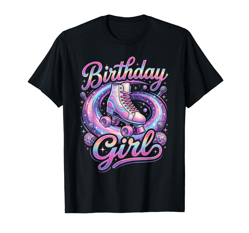 Roller Skate Disco Party Birthday T-Shirt - Minimalist Print Men Women - T-Shirt, Sweatshirt, Hoodie