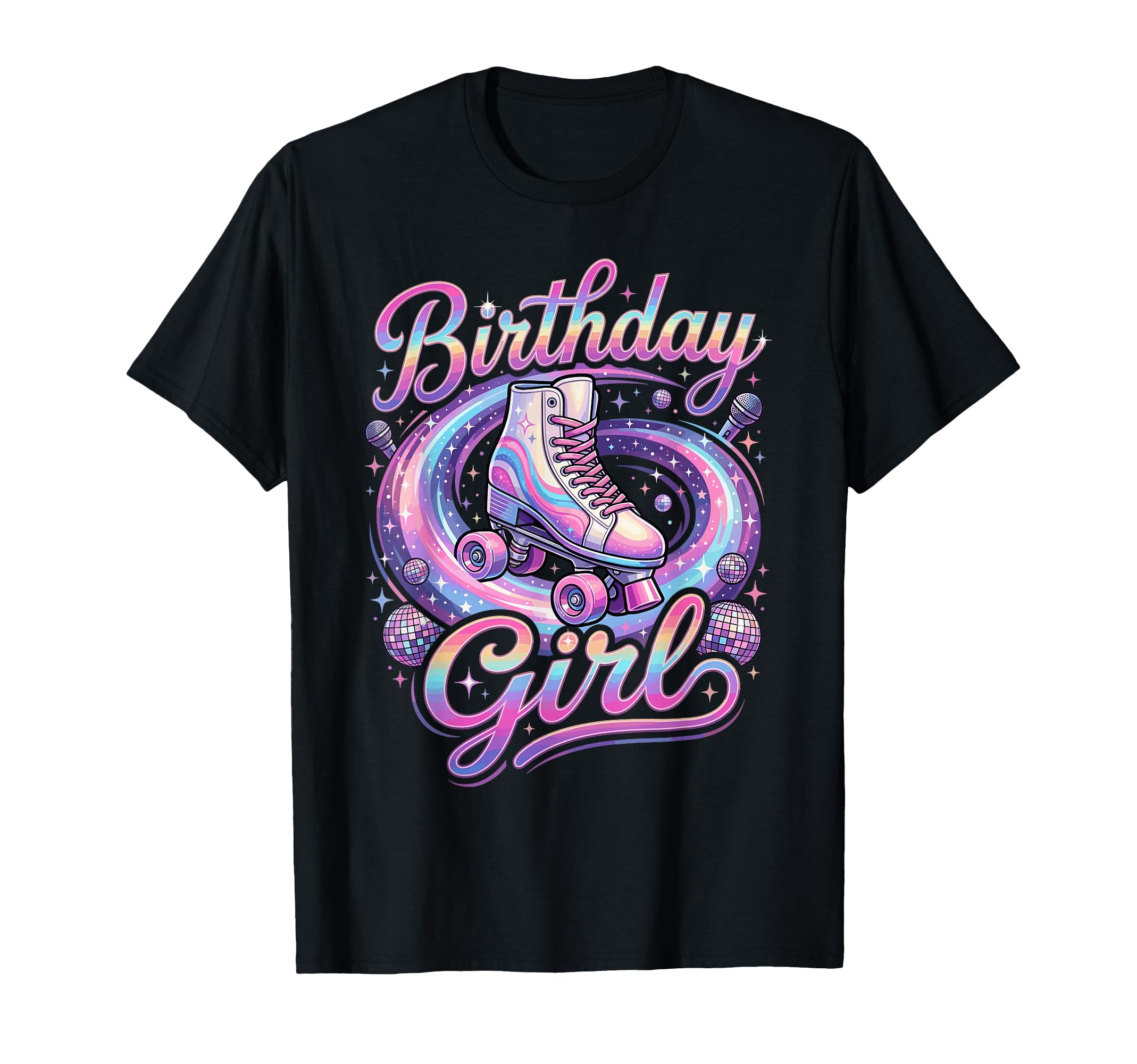 Roller Skate Disco Party Birthday T-Shirt - Minimalist Print Men Women - T-Shirt, Sweatshirt, Hoodie