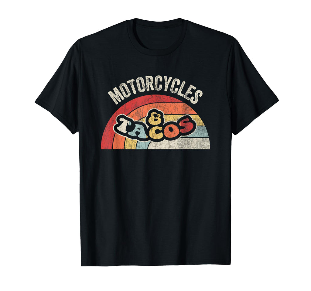 Motorcycles Tacos Rainbow Vibe T-Shirt - Custom Art Print Unisex - T-Shirt, Sweatshirt, Hoodie