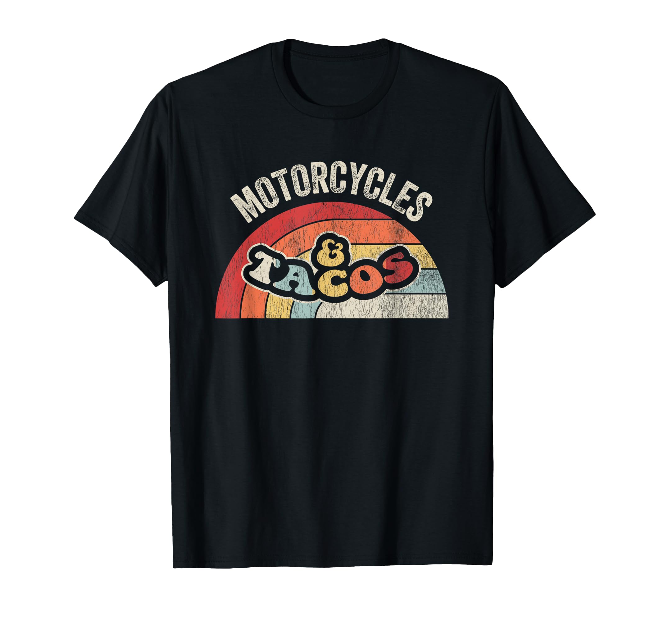 Motorcycles Tacos Rainbow Vibe T-Shirt - Custom Art Print Unisex - T-Shirt, Sweatshirt, Hoodie