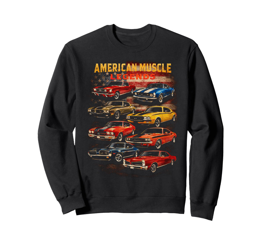 American Muscle Legends Car Sweatshirt - Casual Everyday Wear Men Women - T-Shirt, Sweatshirt, Hoodie