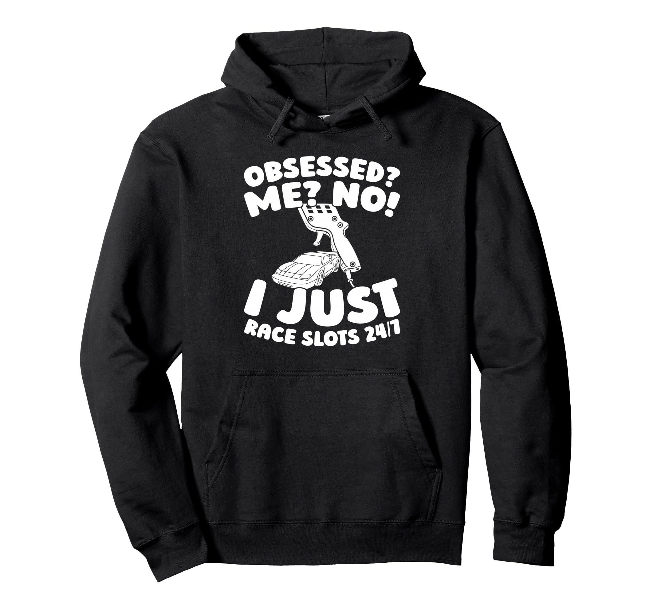 Slot Cars Track Miniature Hobby Slot Cars Hoodie - Graphic Print for Adults - T-Shirt, Sweatshirt, Hoodie