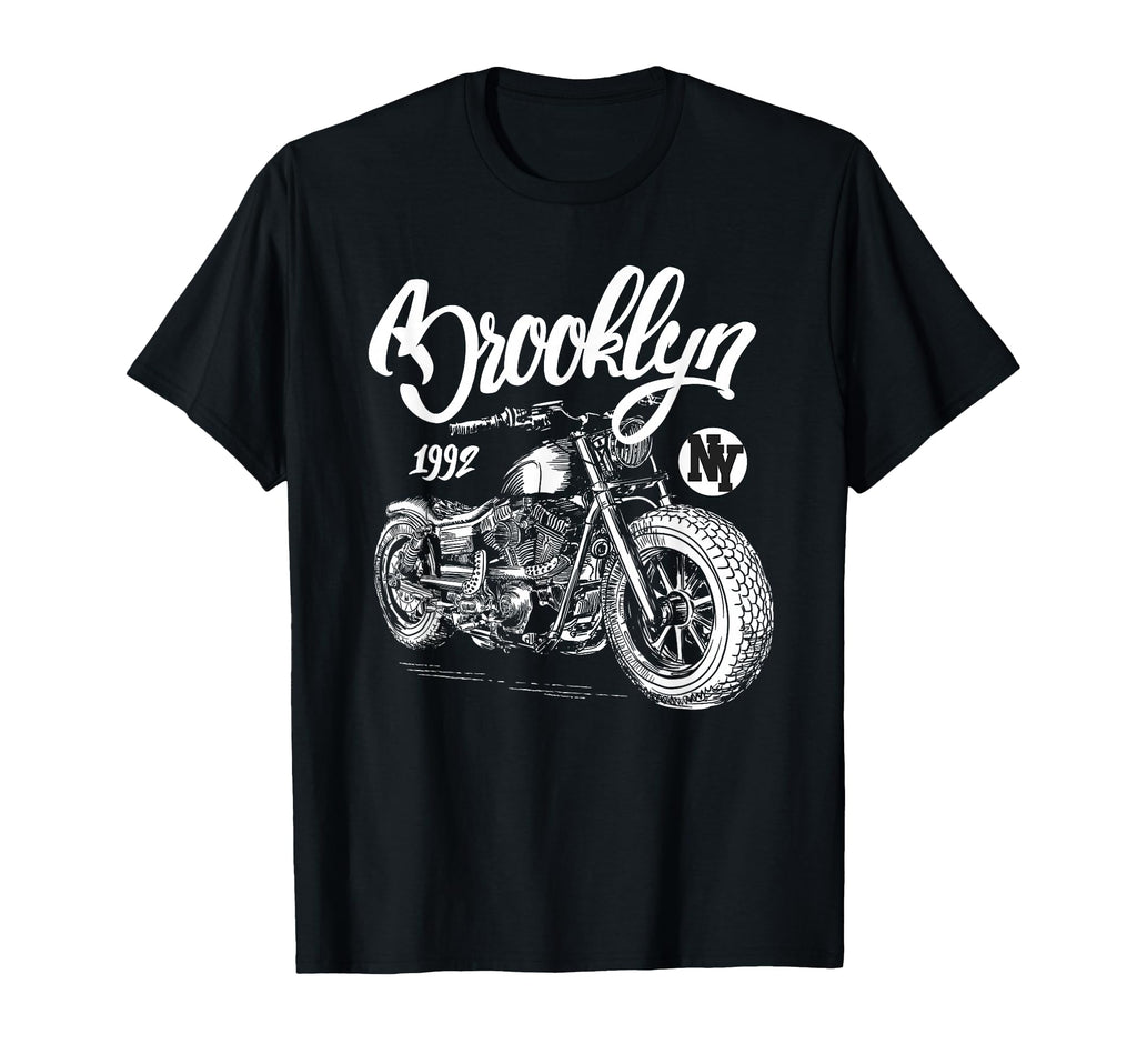 Brooklyn Motorcycle New York Biker T-Shirt - Aesthetic Graphic Men Women - T-Shirt, Sweatshirt, Hoodie