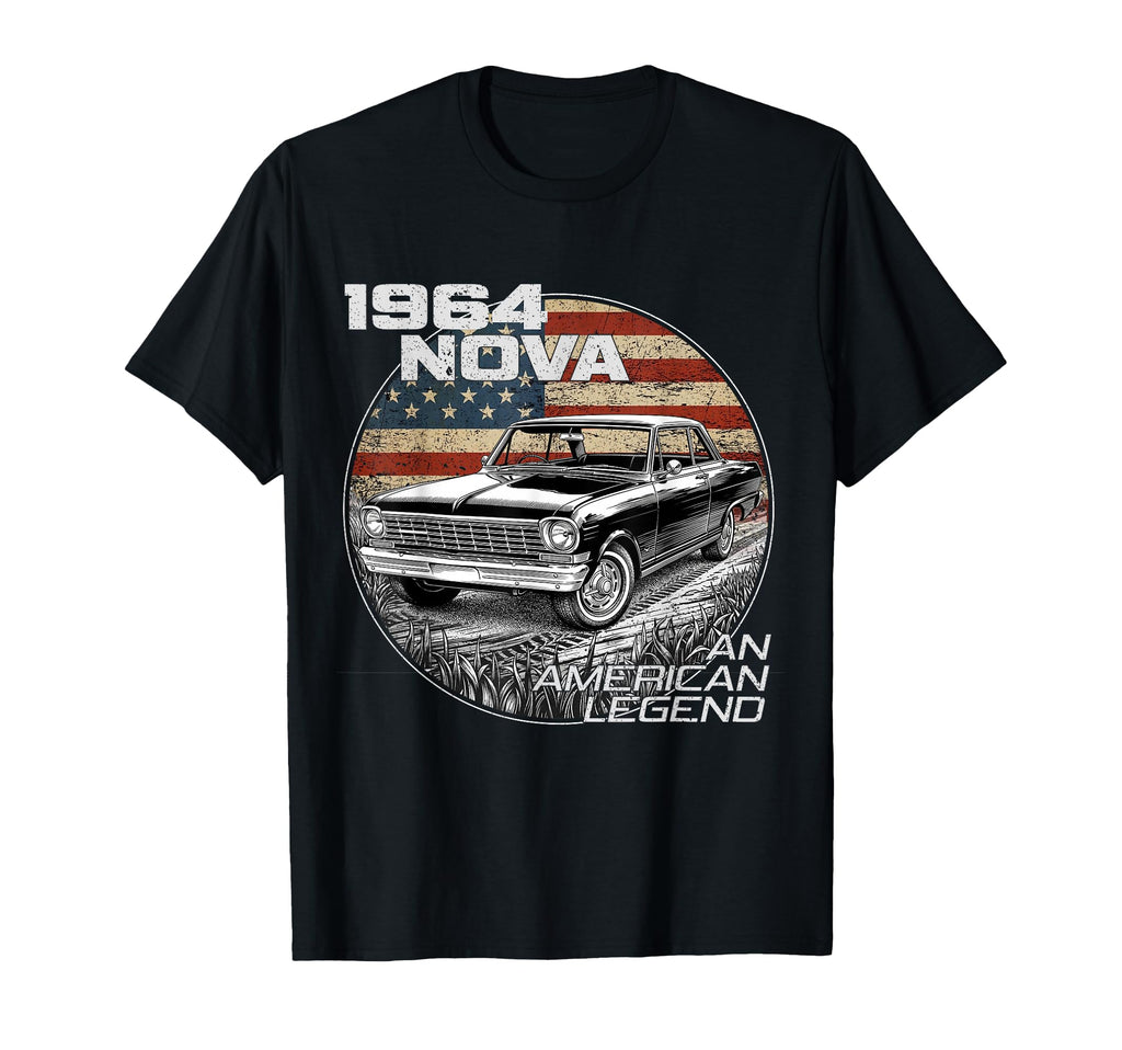 1964 64 Nova Silhouette Muscle Car T-Shirt - Streetwear Style for Adults - T-Shirt, Sweatshirt, Hoodie