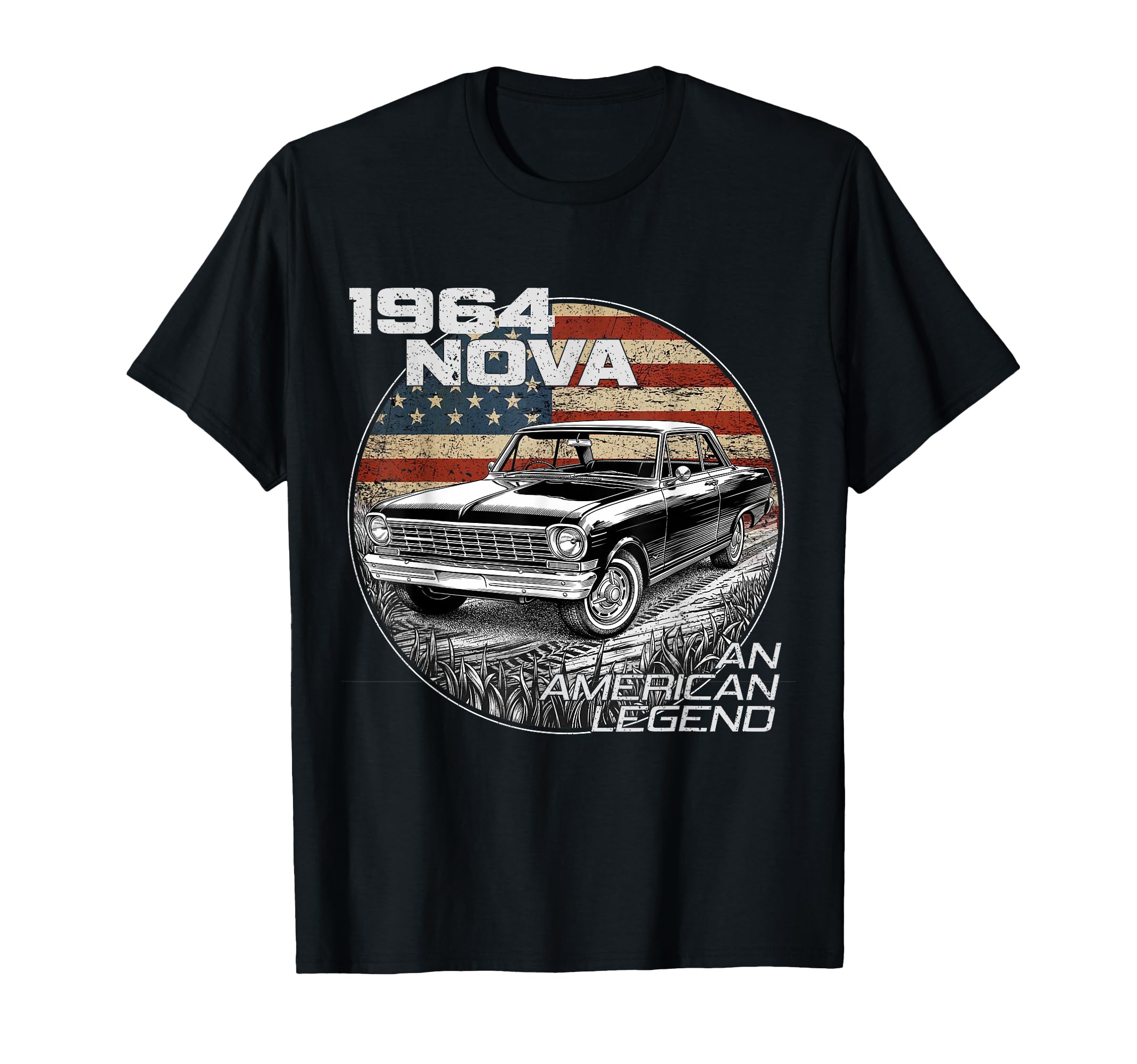 1964 64 Nova Silhouette Muscle Car T-Shirt - Streetwear Style for Adults - T-Shirt, Sweatshirt, Hoodie