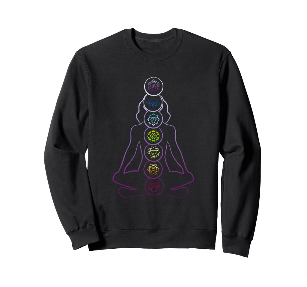 Chakra Zen Meditation Spiritual Sweatshirt - Unique Graphic Unisex - T-Shirt, Sweatshirt, Hoodie