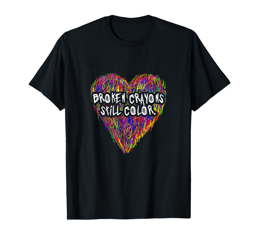 Broken Crayons Still Color Mental T-Shirt - Trendy Graphic for Adults - T-Shirt, Sweatshirt, Hoodie