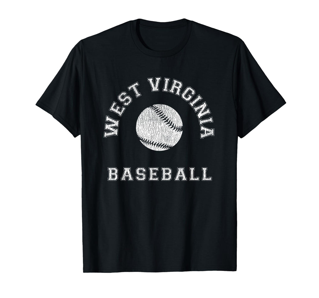 West Virginia Baseball Distressed T-Shirt - Graphic Print Men Women - T-Shirt, Sweatshirt, Hoodie