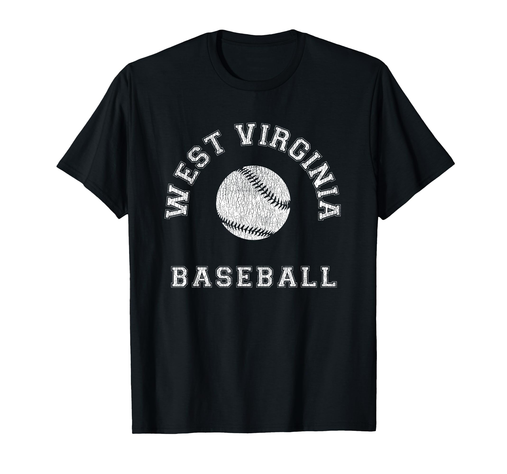 West Virginia Baseball Distressed T-Shirt - Graphic Print Men Women - T-Shirt, Sweatshirt, Hoodie