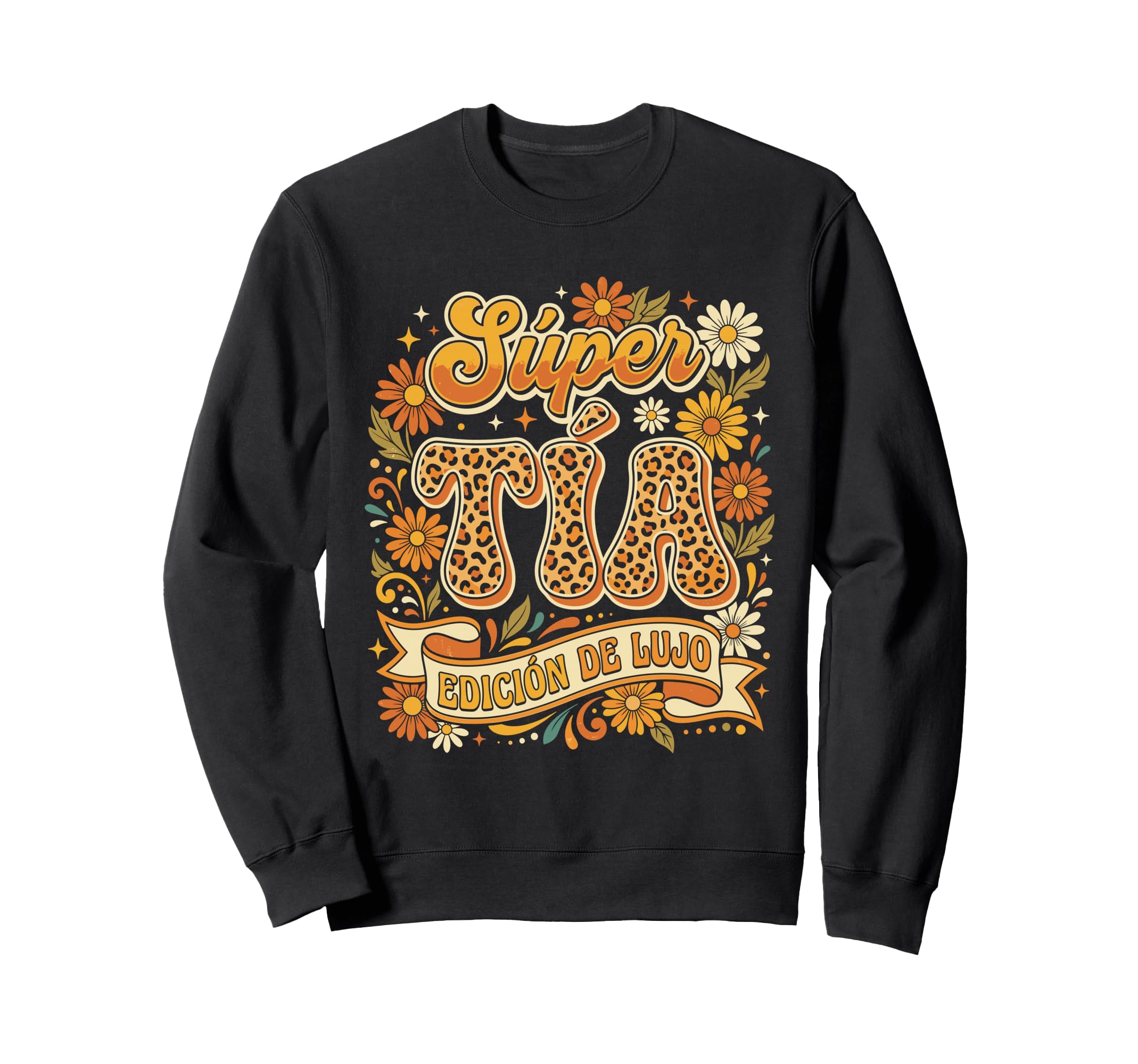 Super Tia Edicion De Lujo Groovy Sweatshirt - Custom Art Print for Adults - T-Shirt, Sweatshirt, Hoodie