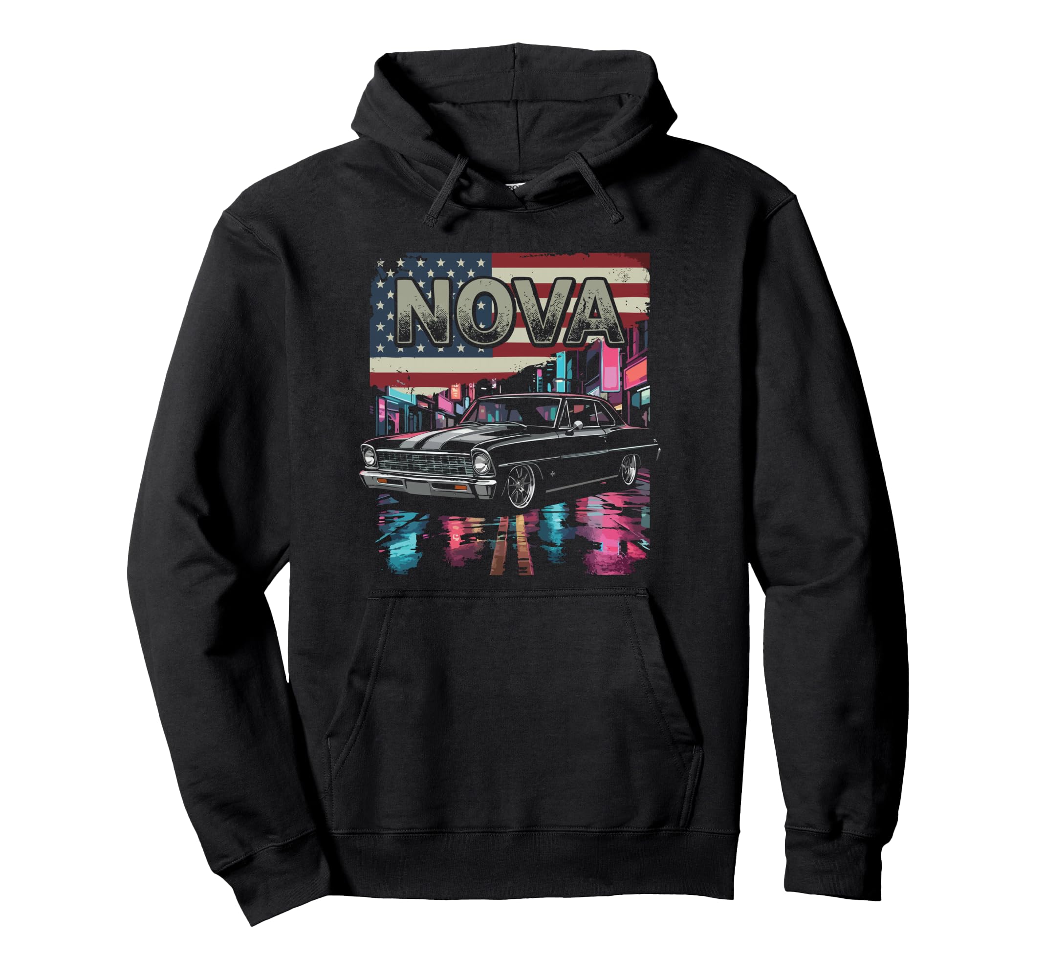 1966 1967 Nova Ss Patriotic American Hoodie - Aesthetic Graphic Men Women - T-Shirt, Sweatshirt, Hoodie