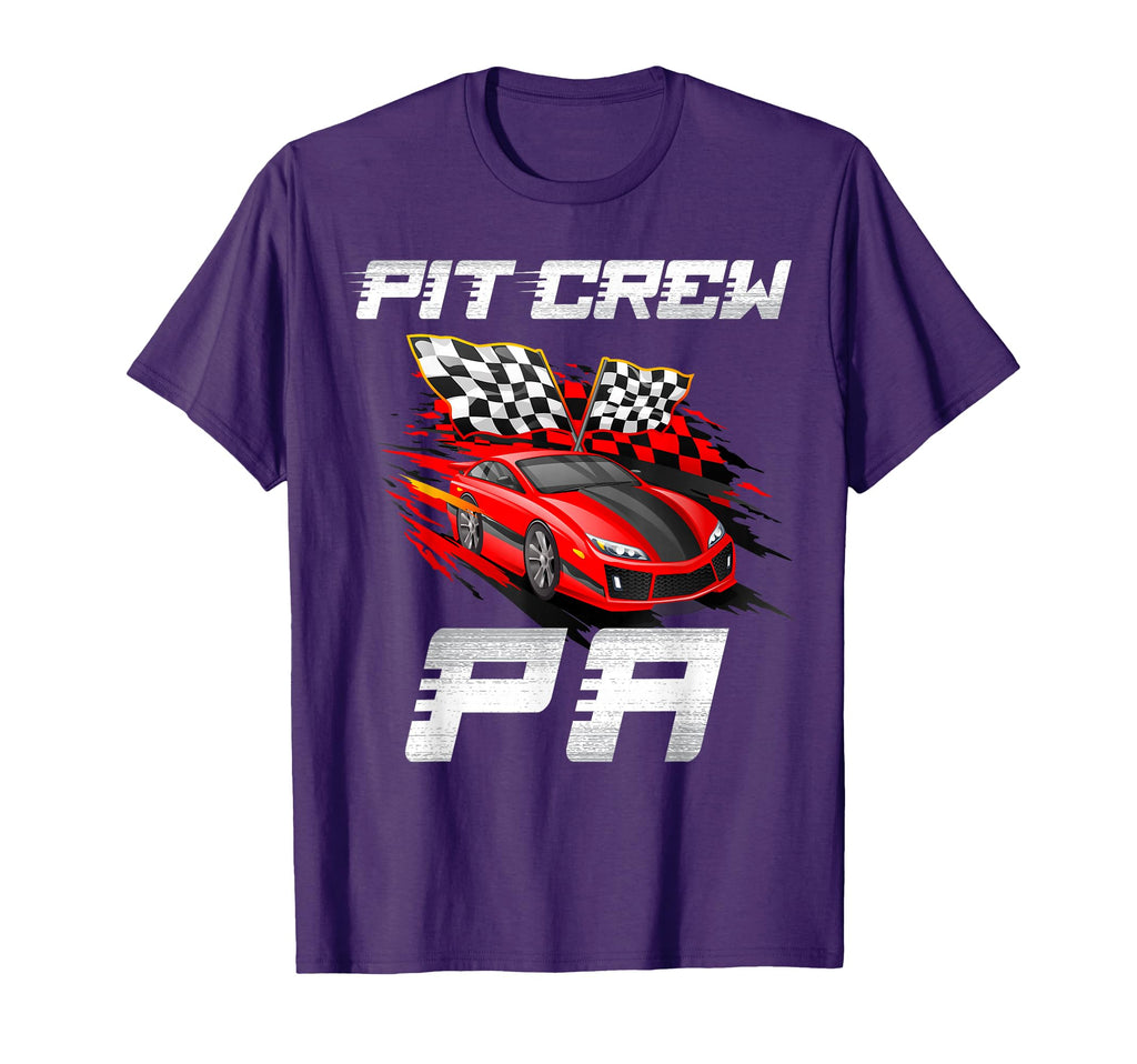 Pit Crew Pa Race Car Birthday Racing T-Shirt - Custom Art Print for Adults - T-Shirt, Sweatshirt, Hoodie