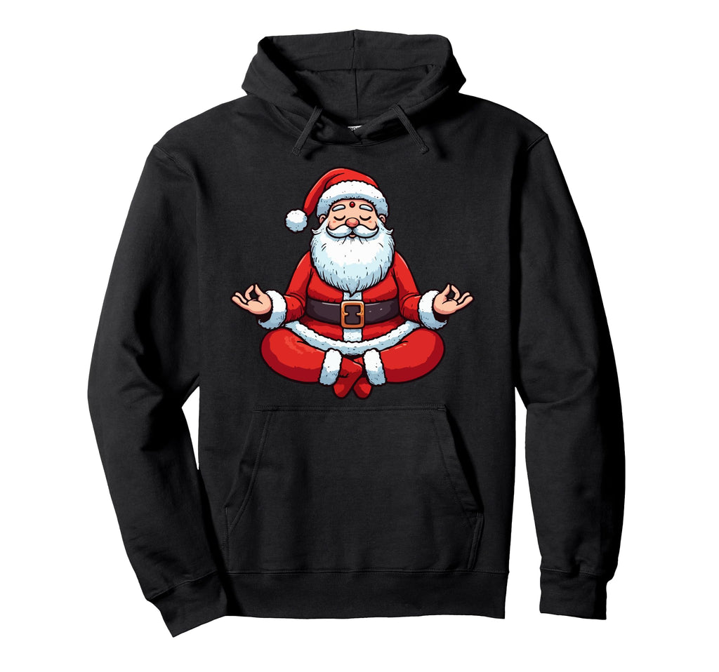 Meditation Santa Yoga Pose Relaxing Hoodie - Aesthetic Graphic for Adults - T-Shirt, Sweatshirt, Hoodie